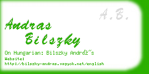 andras bilszky business card